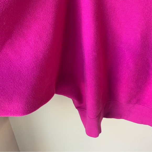 Free People off shoulder dolman zip sleeve sweater magenta - Picture 7 of 8